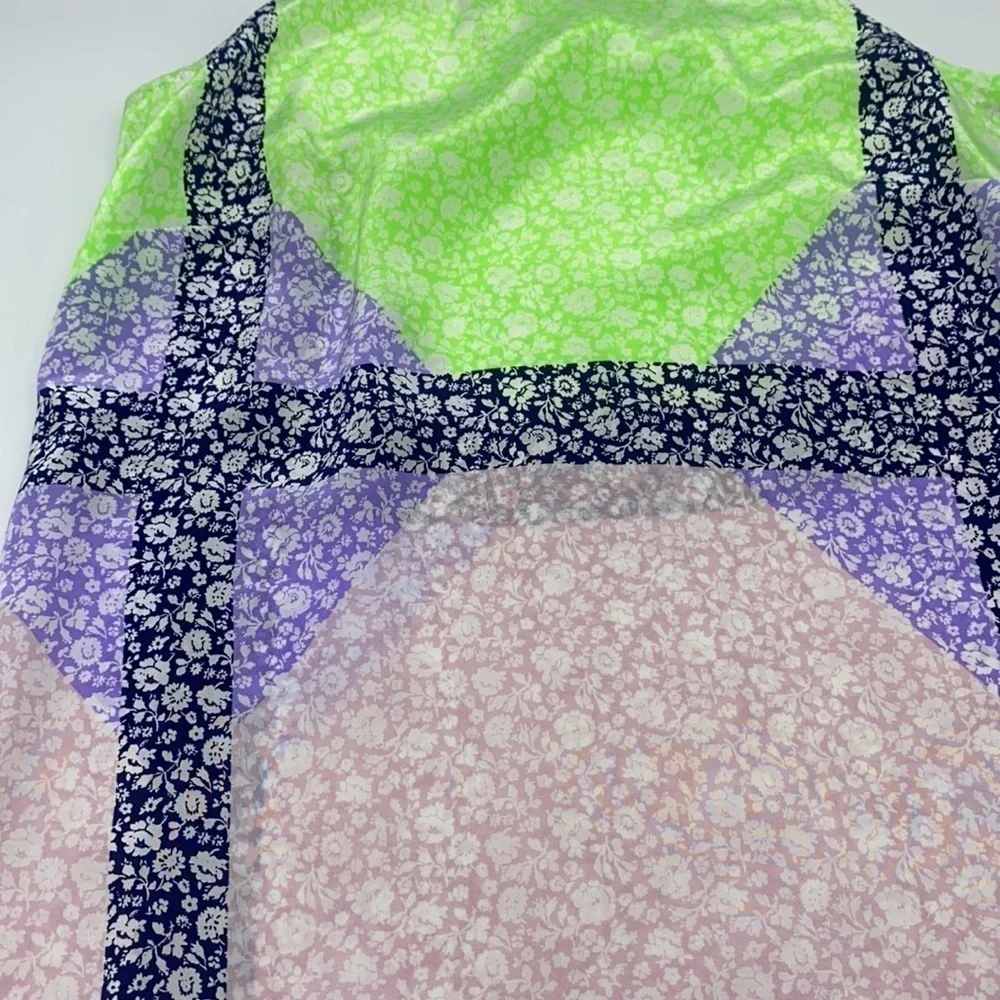 J Crew - Vintage Multi Color Floral Silk Tank Size 0